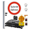 Komplett-Set Baustelle mit Leuchte, Schrittgeschwindigkeit fahren VZ 274, StVO