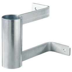 Edelstahl-Verkehrsspiegel, rot/weiß, rechteckig, 80 x 60 cm, mit Wandarm