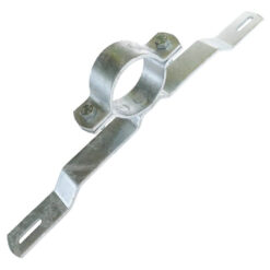 Abstand-Rohrschelle R135 gekröpft, für Rohre Ø 6 cm, Lochabstand 350 mm, Stahl