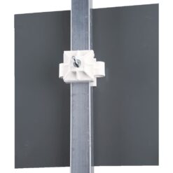 Schilderklemme Universal aus Kunststoff für Vierkantrohr und Rundrohr, 2 Stück