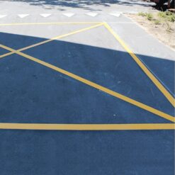 PREMARK Fahrbahnstreifen, für Straßen und Verkehrswege, gelb, 5 cm, 5 m/Rolle