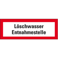Brandschutzschild Löschwasser Entnahmestelle, 4 Stück, Folie, 29,7 x 10,5 cm