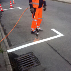 BIGPACK PREMARK Fahrbahnstreifen, weiß, 100 x 10 cm, 50 Stück