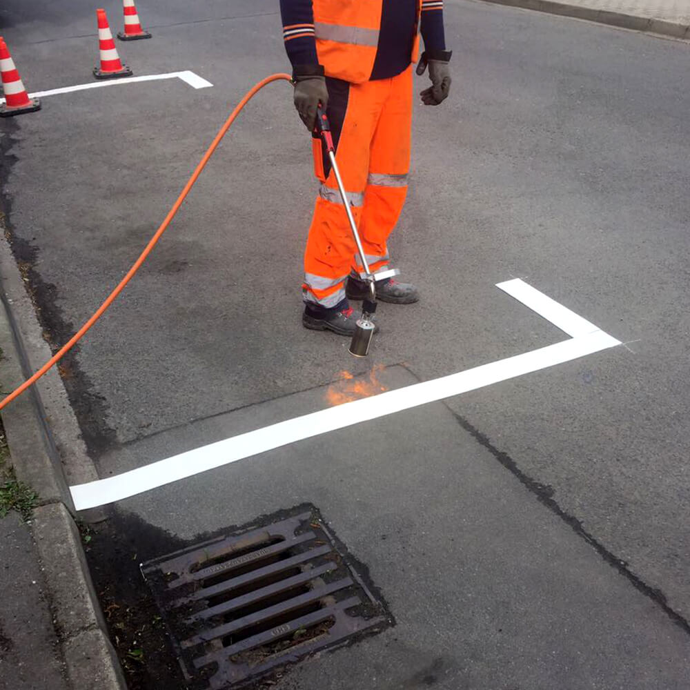 BIGPACK PREMARK Fahrbahnstreifen, weiß, 100 x 10 cm, 50 Stück