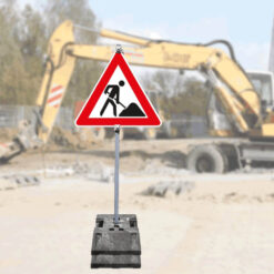 Achtung Baustelle-Set, mit Verkehrszeichen Nr. 123, extra standfest, 6-teilig