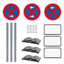 Haltverbotzonen Set, Basic, A/M/E, rechts, 24-tlg., mobil, K1, RA1, Ø 60 cm
