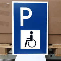 Komplett-Set Parken nur für Behinderte, 2 m Einbetonier-Pfosten und Befestigung