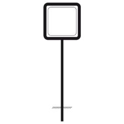 Rohrrahmen für Verkehrsschilder, Größe 50x50 cm, Stahl, verzinkt
