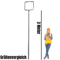 Rohrrahmen für Verkehrszeichen, Größe 60x60 cm, Stahl, verzinkt