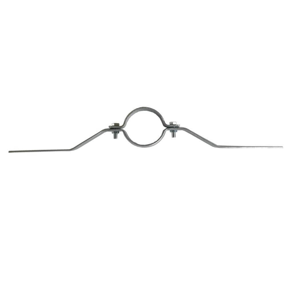 Rohrschelle R350, für Rohre Ø 7,6 cm, 54,5 x 3 cm, Lochabstand 500 mm, Stahl