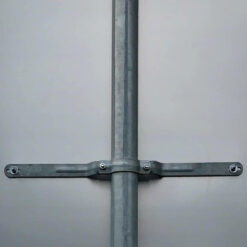 Rohrschelle R350, für Rohre Ø 7,6 cm, 54,5 x 3 cm, Lochabstand 500 mm, Stahl