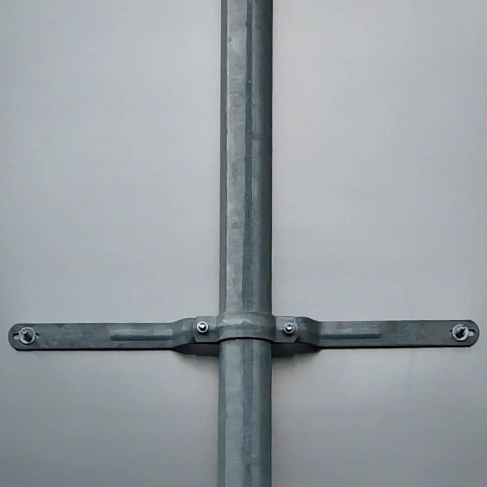 Rohrschelle R350, für Rohre Ø 7,6 cm, 54,5 x 3 cm, Lochabstand 500 mm, Stahl