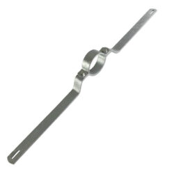 Rohrschelle R370, für Rohre Ø 7,6 cm, 74,5 x 3 cm, Lochabstand 700 mm, Stahl