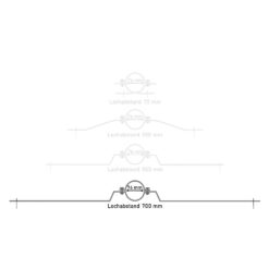 Rohrschelle R370, für Rohre Ø 7,6 cm, 74,5 x 3 cm, Lochabstand 700 mm, Stahl