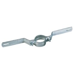 Rohrschelle R370, für Rohre Ø 7,6 cm, 74,5 x 3 cm, Lochabstand 700 mm, Stahl