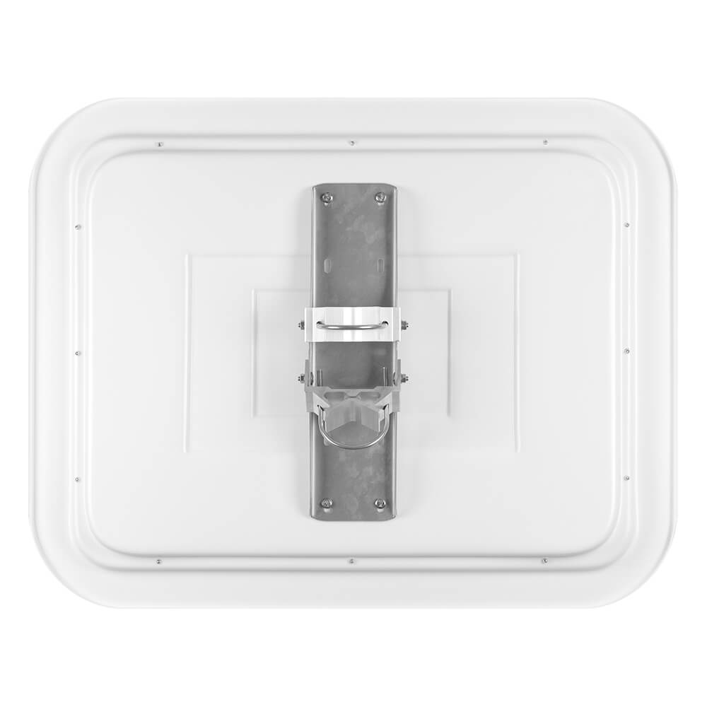 Edelstahl-Verkehrsspiegel IceFree ECO, rot/weiß, 80 x 60 cm, mit Rohrpfosten