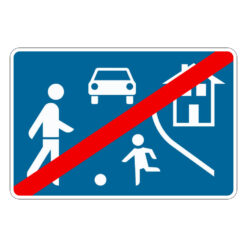 Richtzeichen VZ 325.2 Ende eines verkehrsberuhigten Bereichs, RA1, 63 x 42 cm