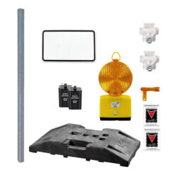 Komplett-Set Baustelle mit Leuchte, Blankoschild