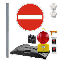 Komplett-Set Baustelle mit Leuchte, Verbot der Einfahrt VZ 267