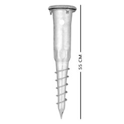 Schraubfundament KSF E 89 für 6 cm Pfosten, 55 cm lang