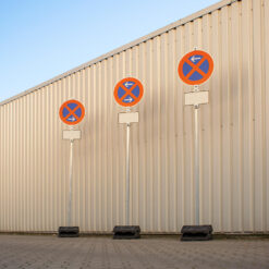 Haltverbotzonen Set, StVO/RSA, A/M/E, rechts, 27-tlg., mobil, K2, RA1, Ø 60 cm