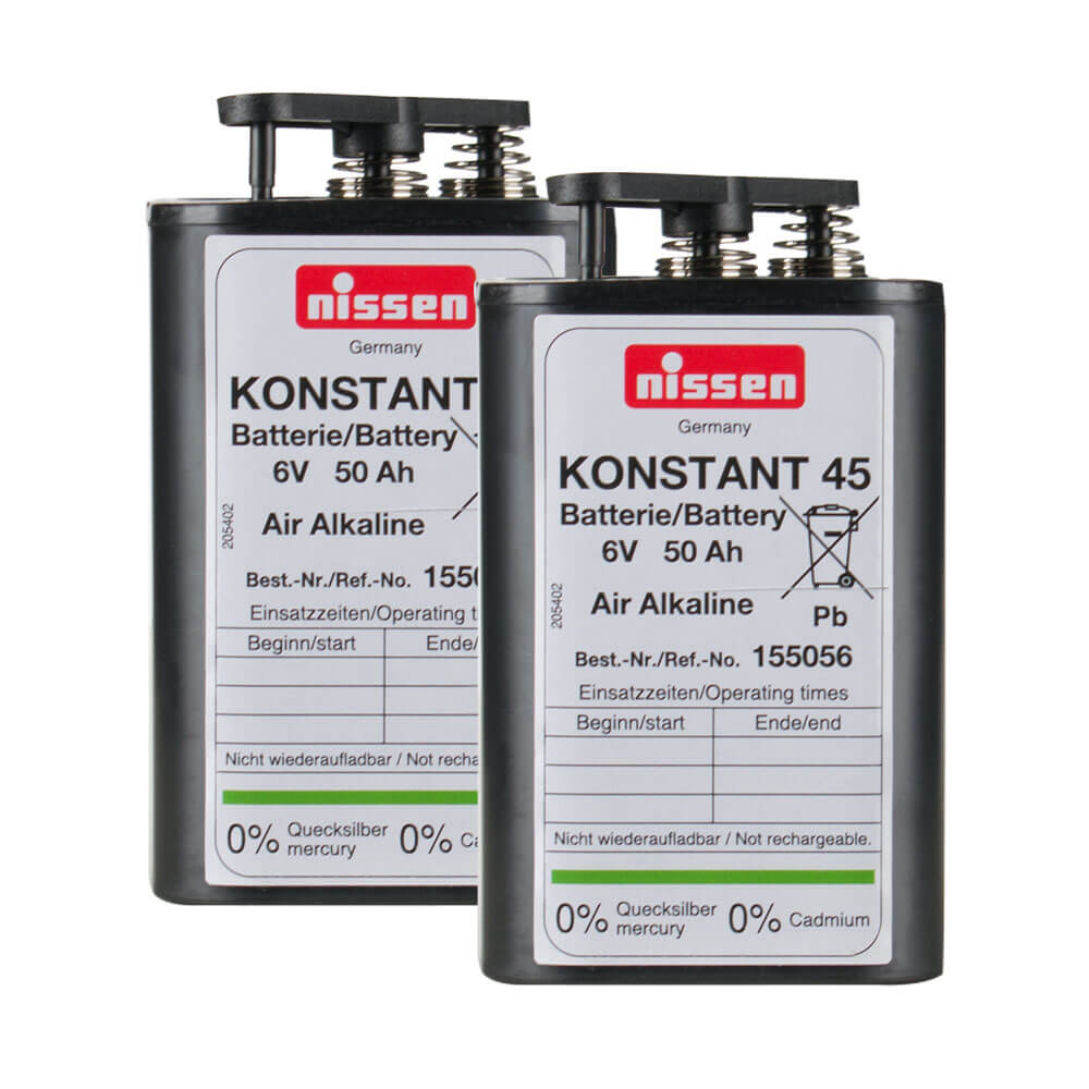 NISSEN Blockbatterie Konstant 45, 6 Volt, 4R25, 50000 mAh, 2 Stück