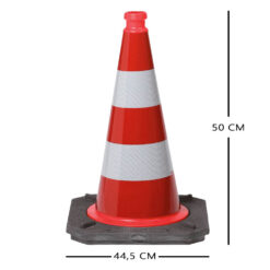BIGPACK 5 x StVO Leitkegel RA2, BASt, Farbe: reflektierend rot/weiß, Höhe: 50 cm