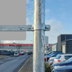 Ausleger-Rohrschelle ER 335, für Rohre Ø 7,6 cm, 54,5x3cm, Lochabst. 35cm, Stahl