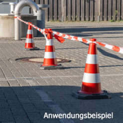 Leitkegel rot/weiß, BASt-geprüft, voll retroreflektierend, RA1, Höhe: 50 cm