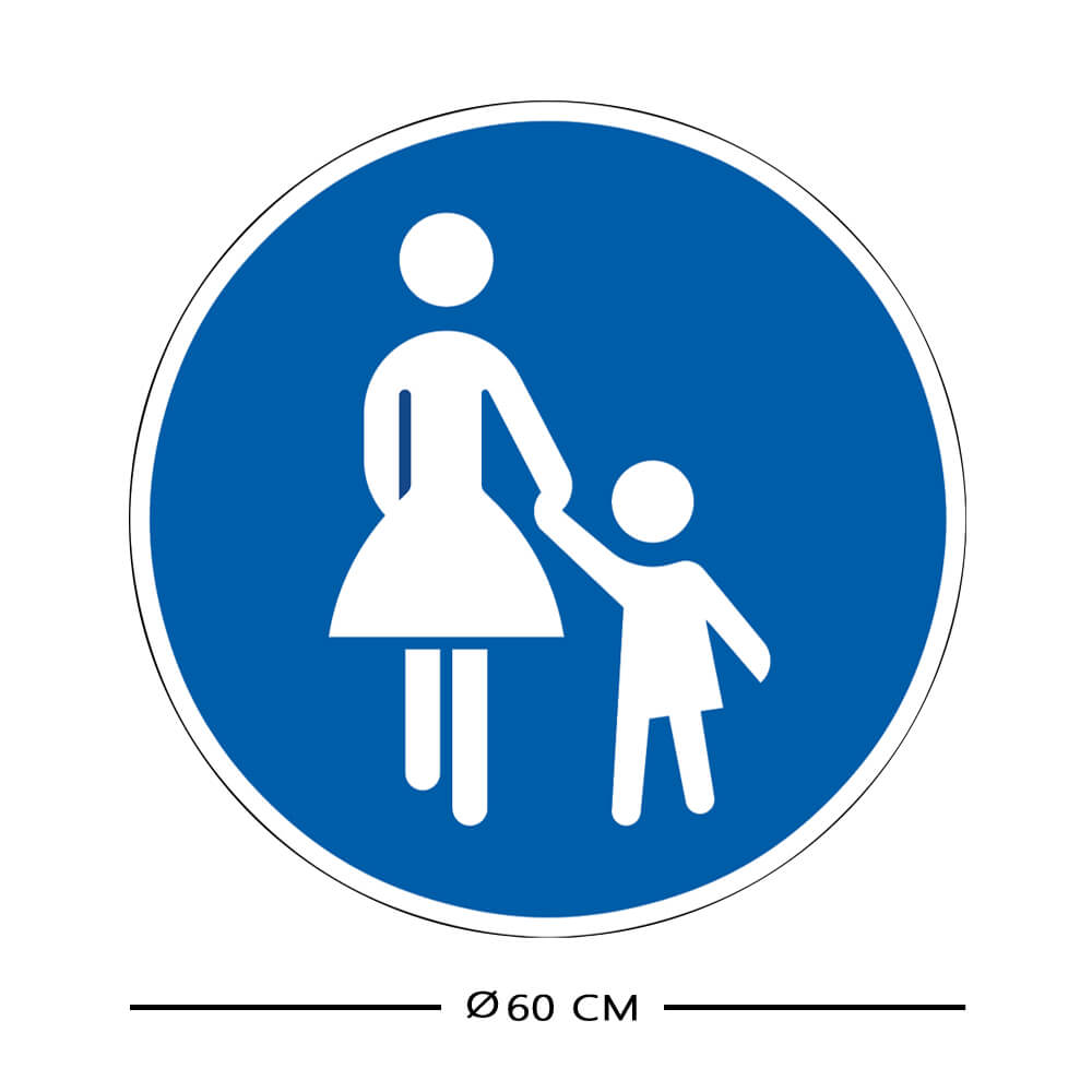 ZPI-vorschriftzeichen-vz-239-fussgaengerweg-alu-flektierend-ra1-d-60-cm-bemassung