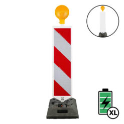 Leitbaken-Set K1-Fuß, Leuchte & XL-Batterie, StVO/RSA, rechtsw., 1-seitig, RA2