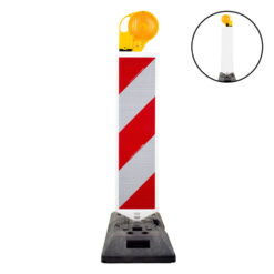 Leitbaken-Set K1-Fuß & Leuchte, StVO/RSA, linksweisend, 1-seitig, RA2