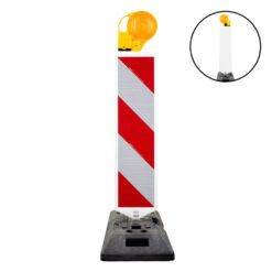 Leitbaken-Set K1-Fuß & Leuchte, StVO/RSA, rechtsweisend, 1-seitig, RA2