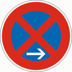 Haltverbotzonen Set, StVO/RSA, A/M/E, rechts, 18-tlg., fest, RA1, Ø 60 cm