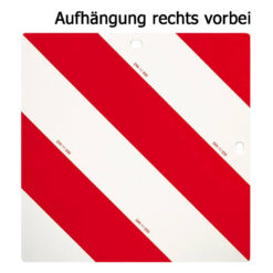 Warntafel universal als Parktafel, Nachtparktafel, rot/weiß, 42,3x42,3 cm