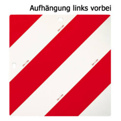 Warntafel universal als Parktafel, Nachtparktafel, rot/weiß, 42,3x42,3 cm