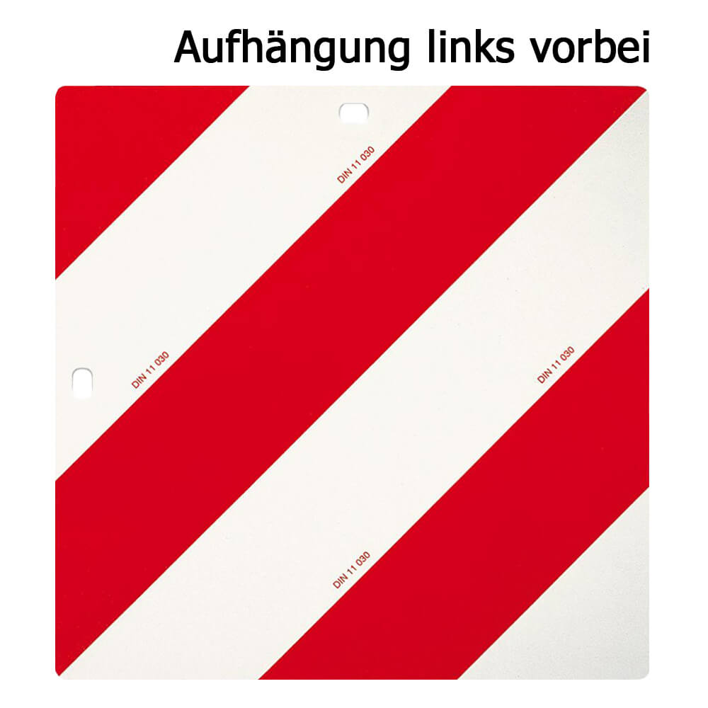Warntafel universal als Parktafel, Nachtparktafel, rot/weiß, 42,3x42,3 cm