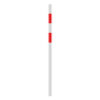 Absperr-Pfosten aus Stahl, zum Einbetonieren, rot/weiß, Ø 6 cm, 140 cm
