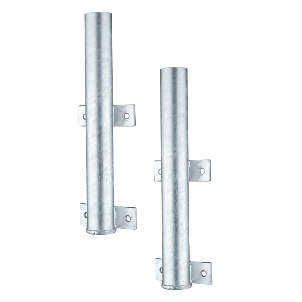 Schutzpfosten-Set ECO Ø 4,2 cm, 140 cm, rot/weiß, mit Haken und Einfachkette