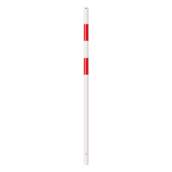 Schutzpfosten ECO aus Stahl, zum Einbetonieren, rot/weiß, Ø 4,2 cm, 140 cm