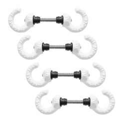 Schutzpfosten-Set ECO Ø 4,2 cm, 140 cm, rot/weiß, mit Haken und Doppelkette