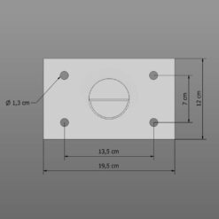 Klapp-Pfosten, rot/weiß, zum Aufdübeln, mit Sperrbügel, Ø 6 cm, 100 cm