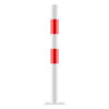 Rammschutzpfosten XL, zum Aufdübeln, rot/weiß, Stahl, Ø 7,6 cm