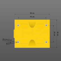 Bodenschwelle 5-10 km/h, Mittelstück Temposchwelle, gelb, 50 x 40 x 7,5 cm