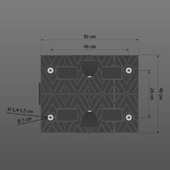 Bodenschwelle 5-10 km/h, Mittelstück Temposchwelle, schwarz, 50 x 40 x 7,5 cm