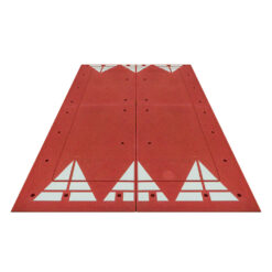 Berliner Kissen Komplett-Set XXL, rot, 3M Reflexstreifen, 180 x 300 x 6,5 cm