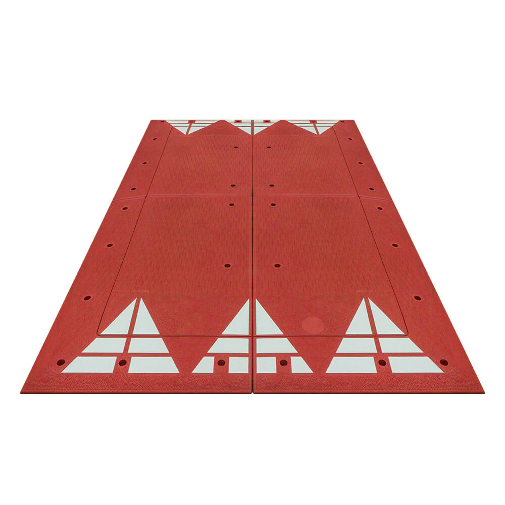 Berliner Kissen Komplett-Set XXL, rot, 3M Reflexstreifen, 180 x 300 x 6,5 cm