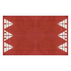 Berliner Kissen Komplett-Set XXL, rot, 3M Reflexstreifen, 180 x 300 x 6,5 cm