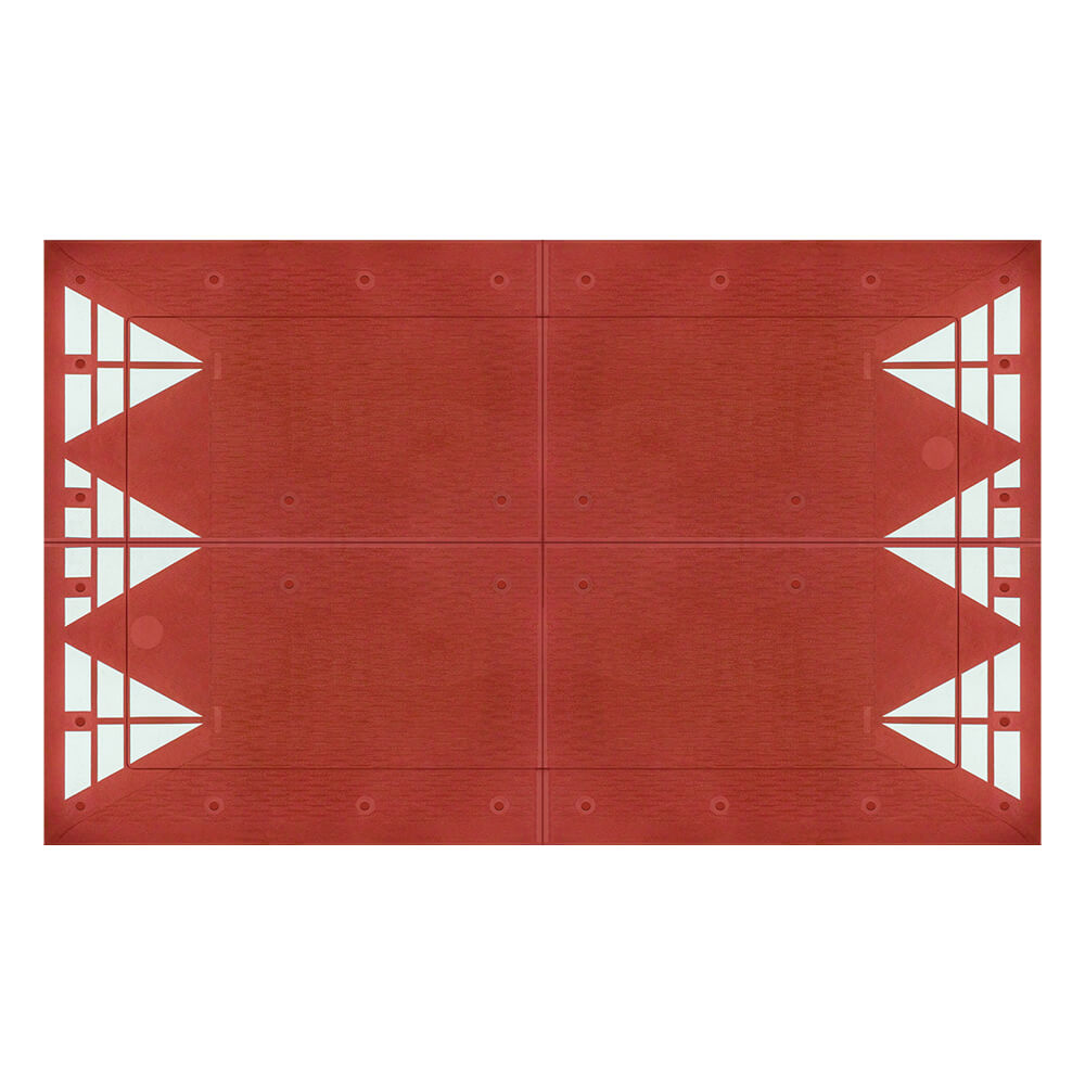 Berliner Kissen Komplett-Set XXL, rot, 3M Reflexstreifen, 180 x 300 x 6,5 cm
