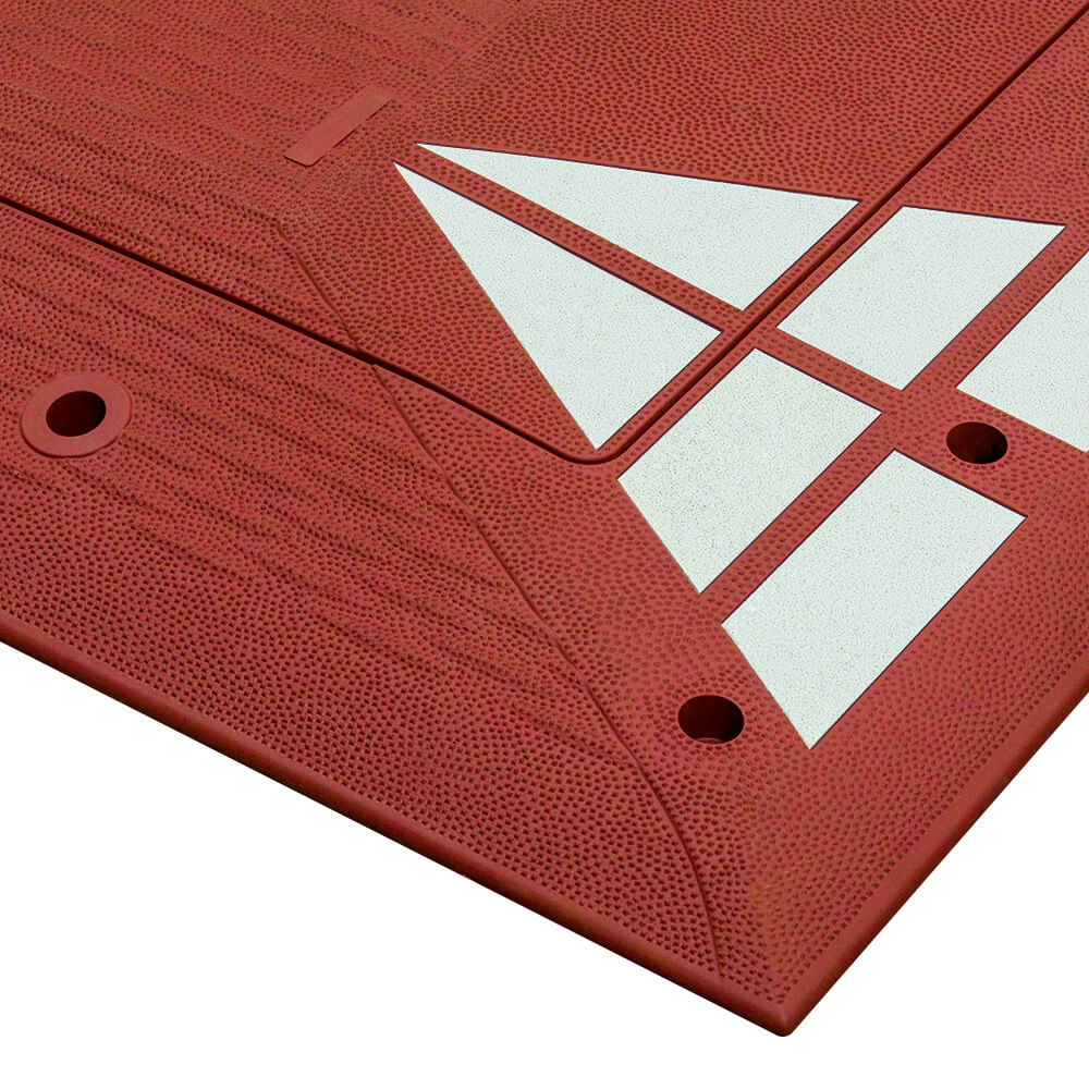 Berliner Kissen Komplett-Set XXL, rot, 3M Reflexstreifen, 180 x 300 x 6,5 cm